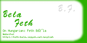 bela feth business card